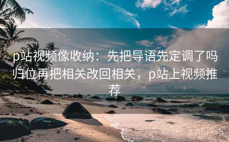 p站视频像收纳：先把导语先定调了吗归位再把相关改回相关，p站上视频推荐